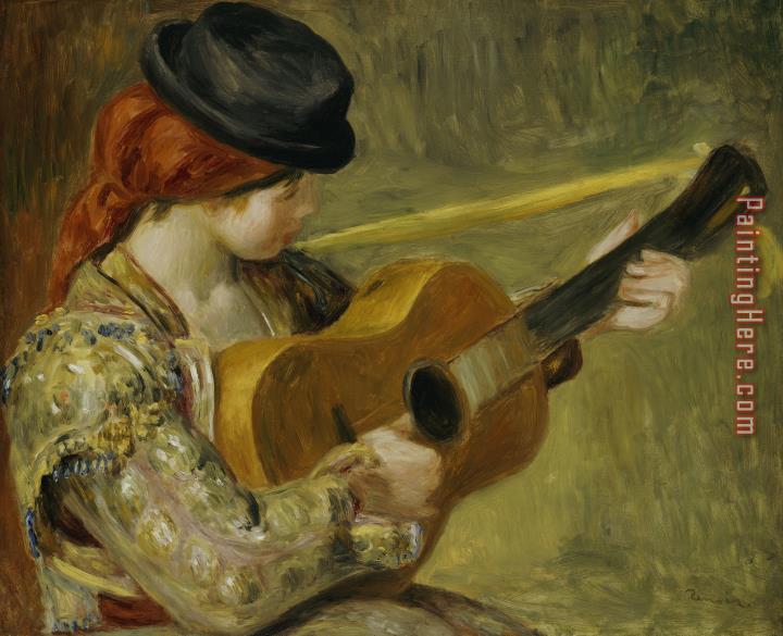 Pierre Auguste Renoir Girl with a Guitar